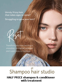Half price shampoo & conditioner with each treatment